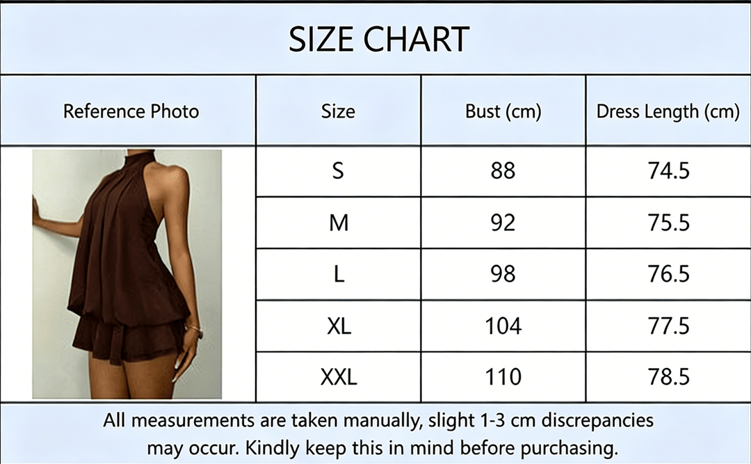Womens Summer Dresses Halter Tie Mini Dress With Built-in Shorts, Chiffon Elegant A-Line Backless Sundress
