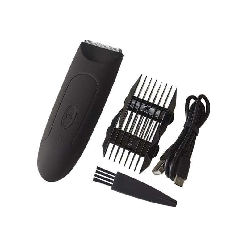 1pc USB Rechargeable Electric Groin Hair Trimmer Ball Trimmer For Men With Replaceable Ceramic Blade Heads; Waterproof Male Hygiene Razor