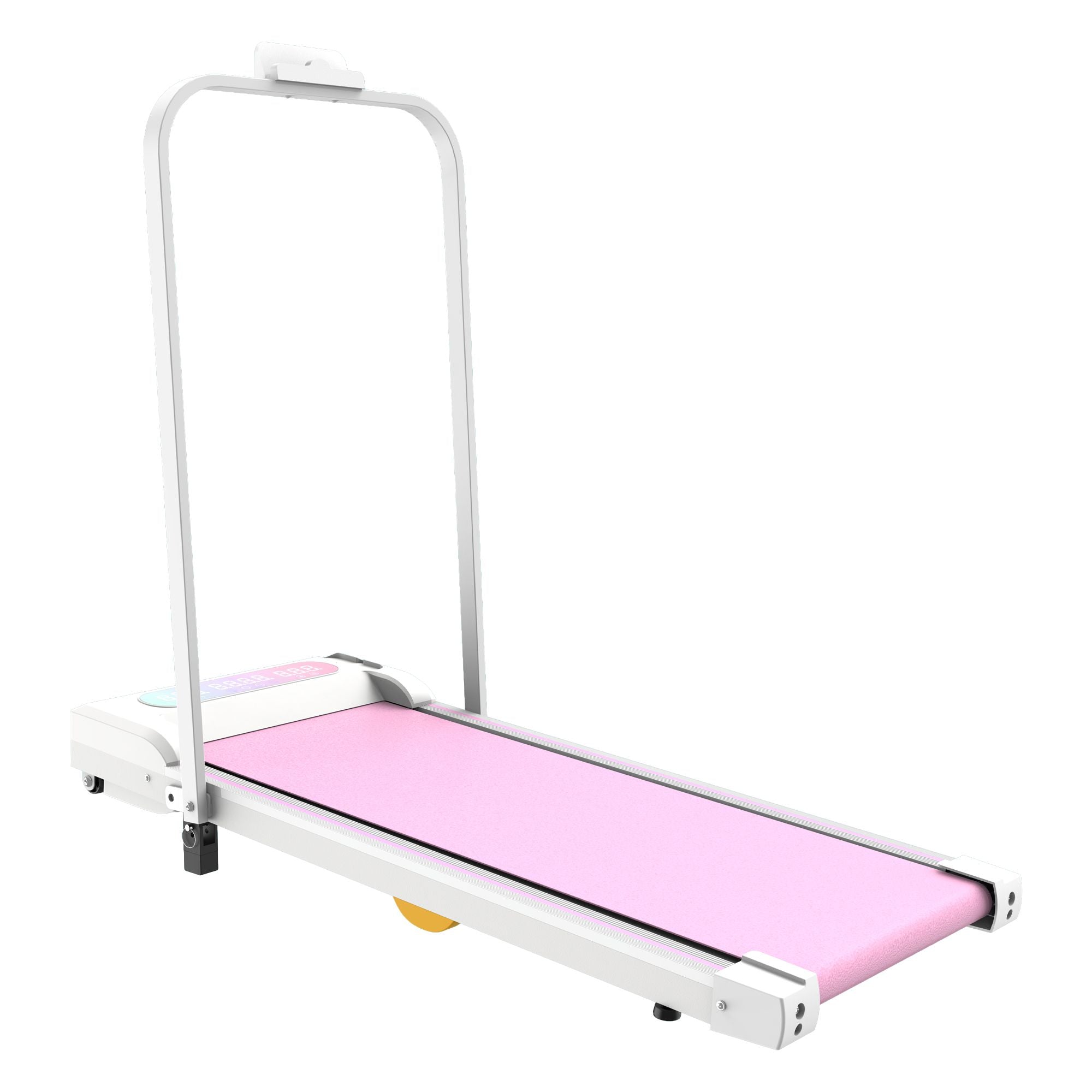 Under Desk Treadmill with Incline, Walking Pad, 2 in 1 Portable Treadmill with Handle Remote Control LED Display, Walking Jogging Machine for Home Office Use Pink