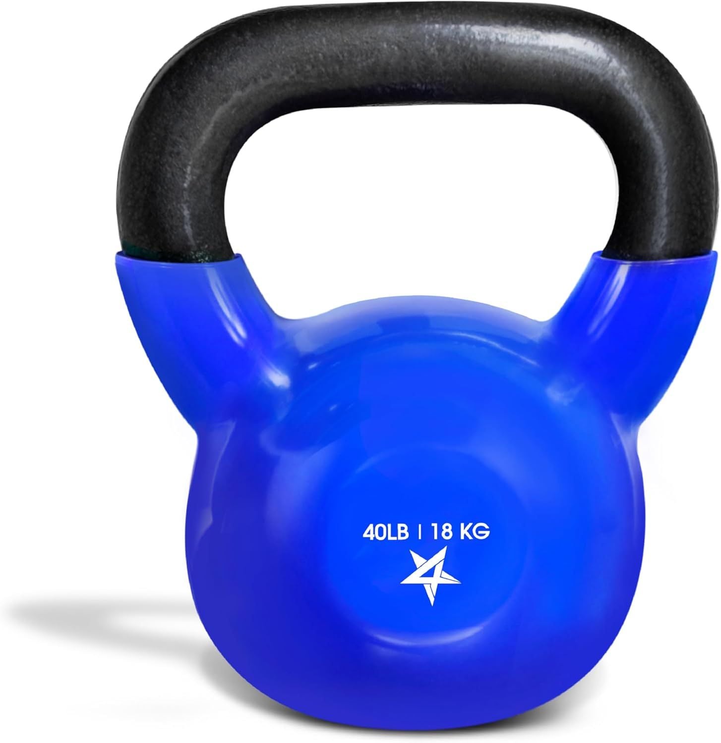 Kettlebell, 5-100 LB Vinyl Coated Cast Iron Strength Training Kettlebells for Home Gym Exercises, Fitness, Full Body Workout Equipment, Push Ups, and Grip Strength