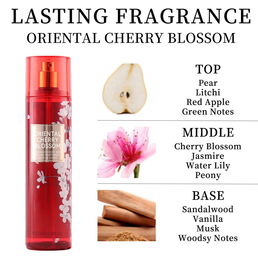 8 Fl.Oz/ Hair And Body Mist for Women, Floral Scented Spray, Refreshing Body Mist, Enduring Fragrance, Ideal for Everyday Use, Dates, Celebrations, And Gifting