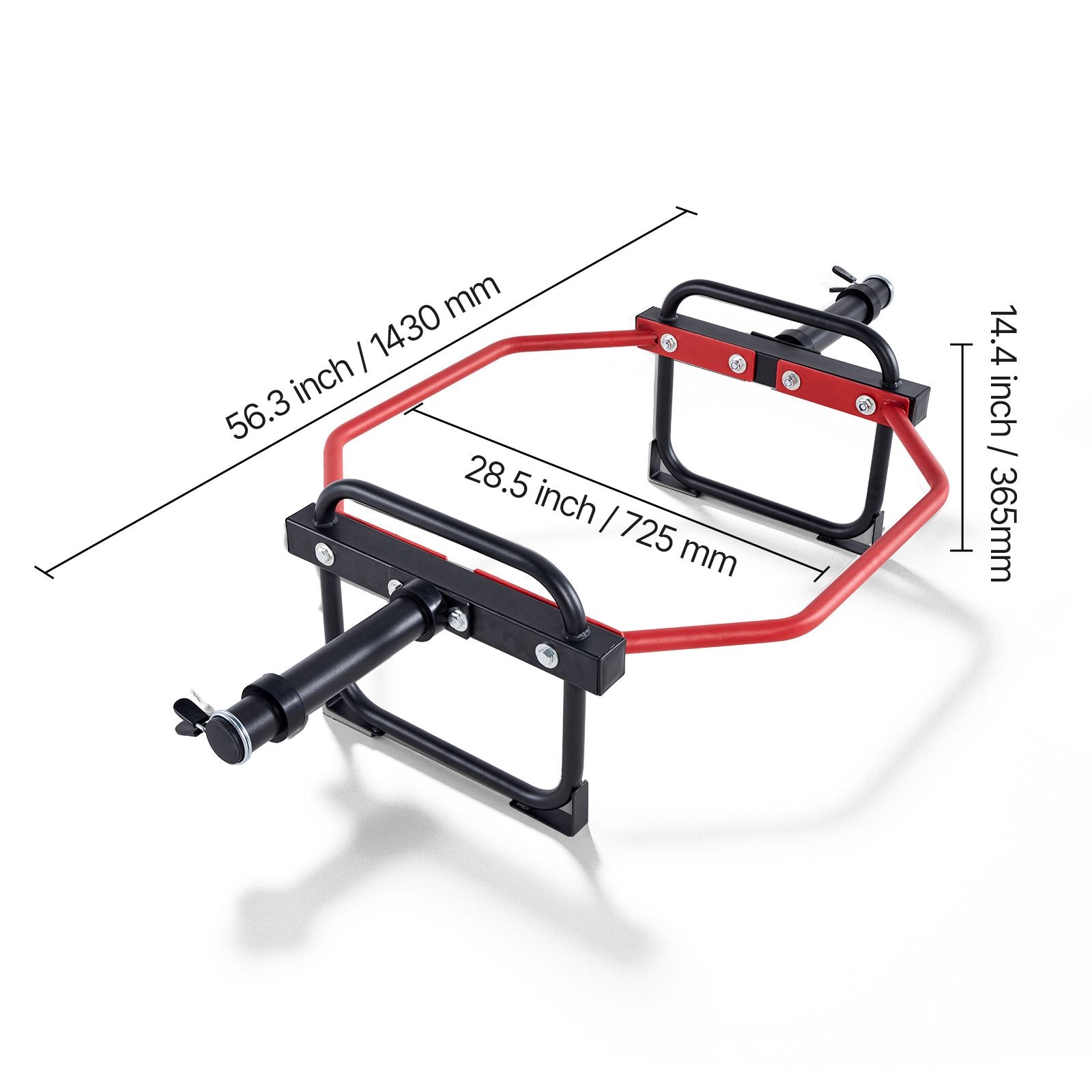 Trap Bar Hex Bar, 2-Inch Hex Barbell, 500 LBS Capacity Shrug Bars, Weightlifting and Strength Training Equipment, Home Gym for Squats, Deadlifts, Shoulder Presses, Red