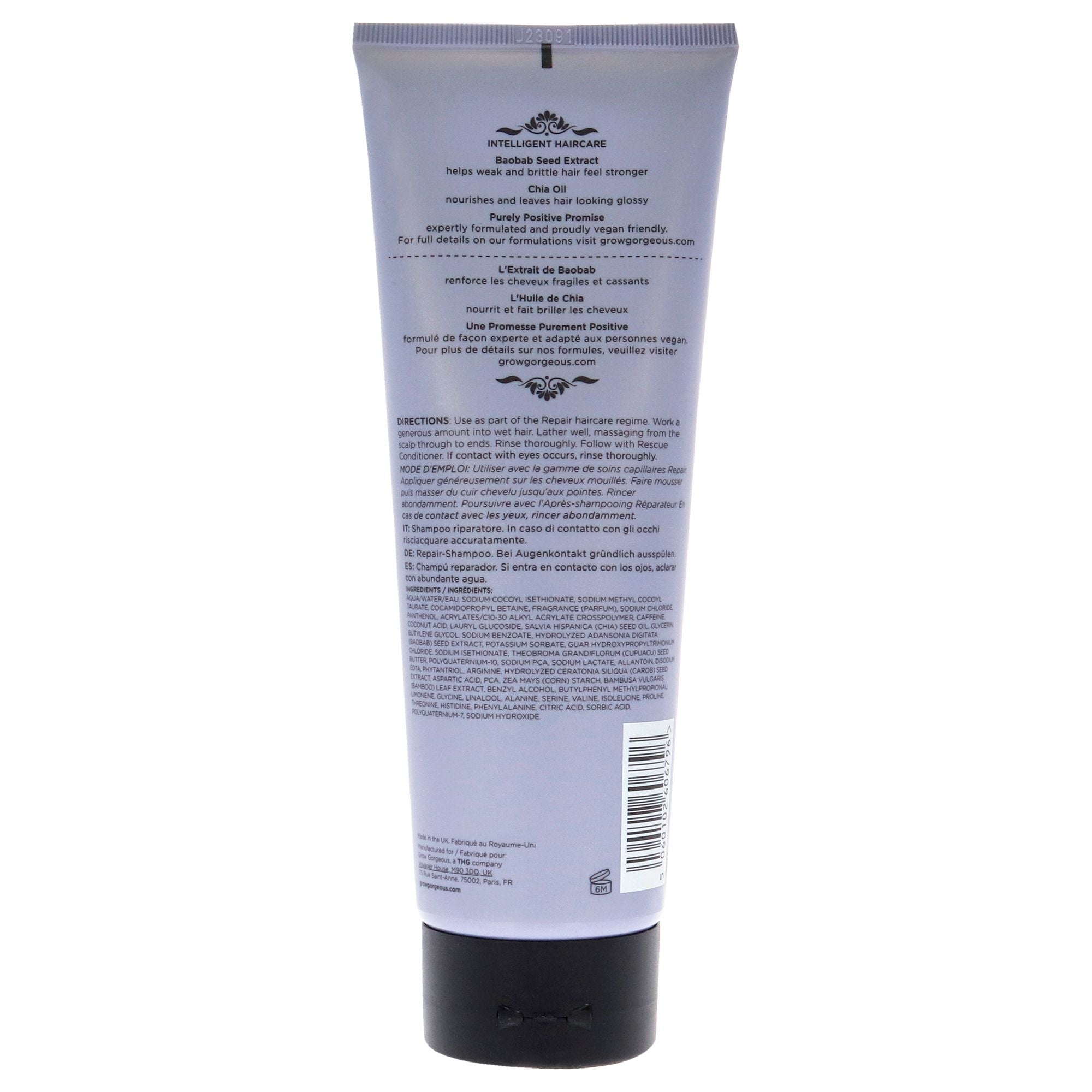 Repair Rescue Shampoo by Grow Gorgeous for Unisex - 8.4 oz Shampoo