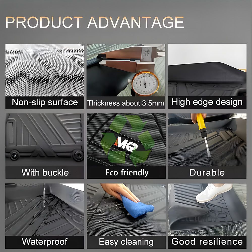 All Weather TPE Custom Fit Floor Liner for Toyota 4Runner 2013-2024 & for Lexus GX460 2014-2023