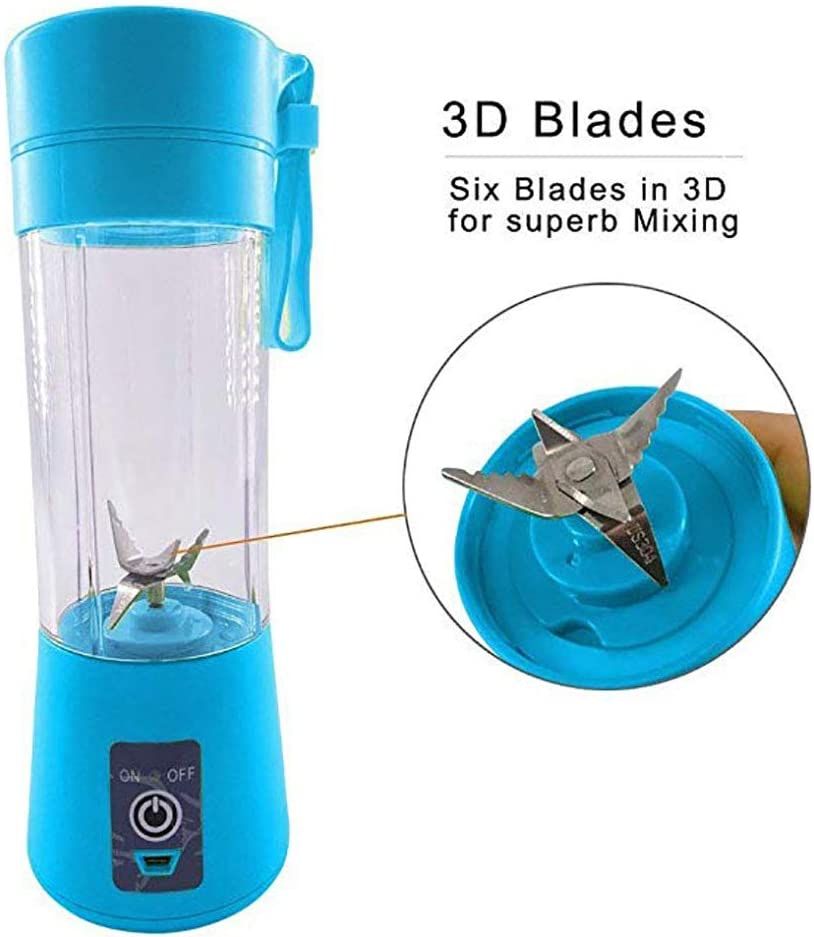 Personal blender with 6 blades; Personal Size Blender Juicer Cup; Smoothies and Shakes Blender; Handheld Fruit Machine; Blender Mixer Home