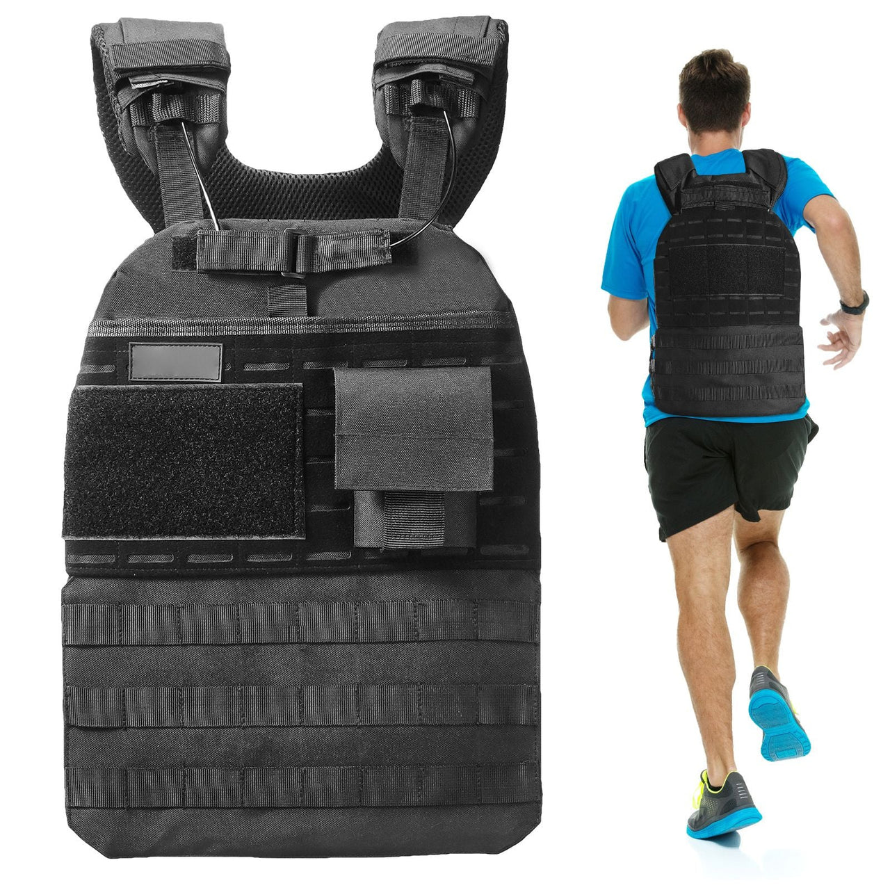 Weighted Vest, 40lb Weight Vest, Adjustable Body Weight Jacket for Men Women, Workout Equipment for Strength and Endurance Training, Running, Jogging, Walking, Fitness, and Weight Loss