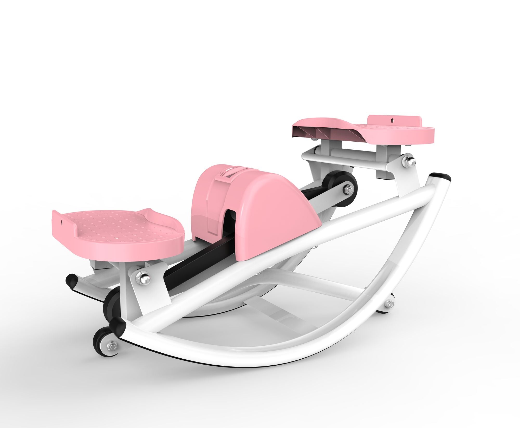 Lateral Stepper for Exercise-Rocking Stepper Machine with Resistance Bands & Anti-Slip Mat and LCD Monitor, Professional Stair Stepper for Home Workout