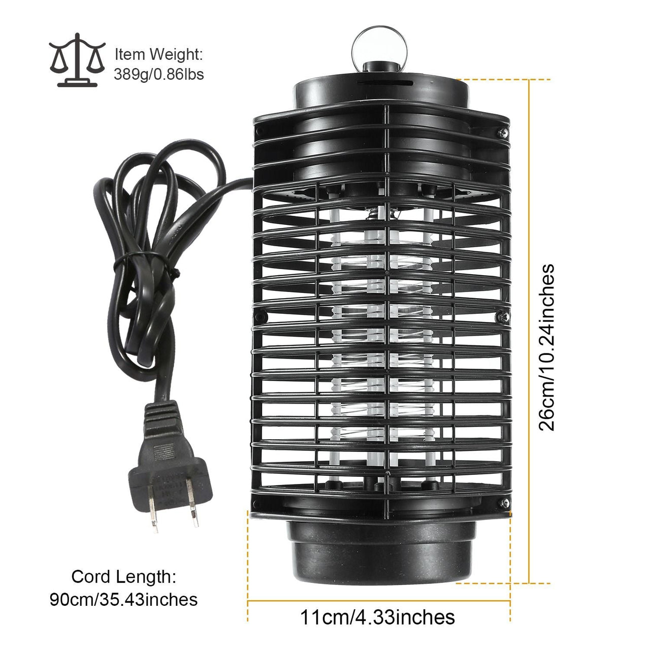 Electric Bug Zapper Lamp - Effective UV Light Insect Killer for Mosquitoes & Flies