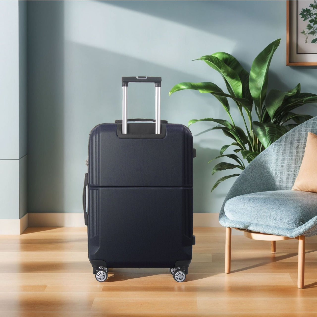 BLUE 3-Piece Premium ABS Luggage Set-20
