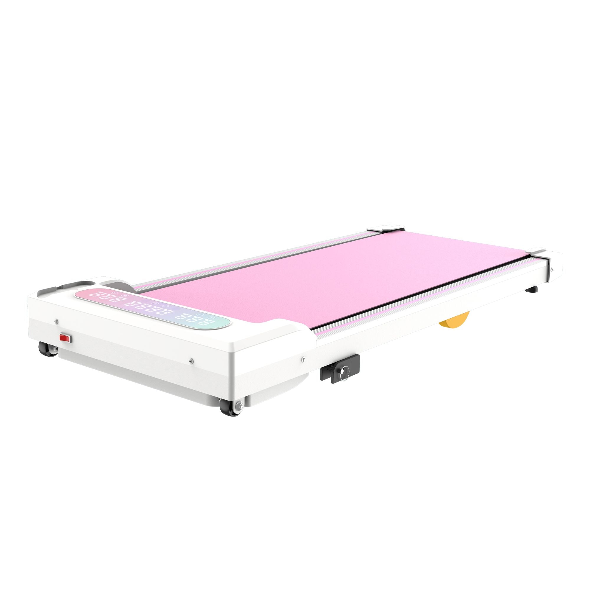 Under Desk Treadmill with Incline, Walking Pad, 2 in 1 Portable Treadmill with Handle Remote Control LED Display, Walking Jogging Machine for Home Office Use Pink