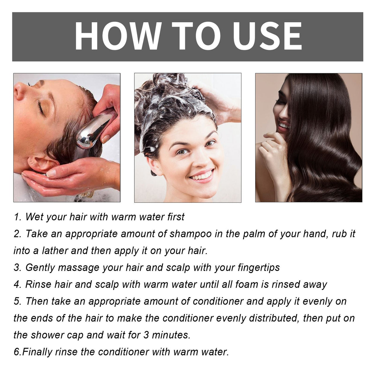 OUHOE Onion Biotin Rosemary Shampoo Set Nourish Roots Scalp Dense Shine Thick Hair