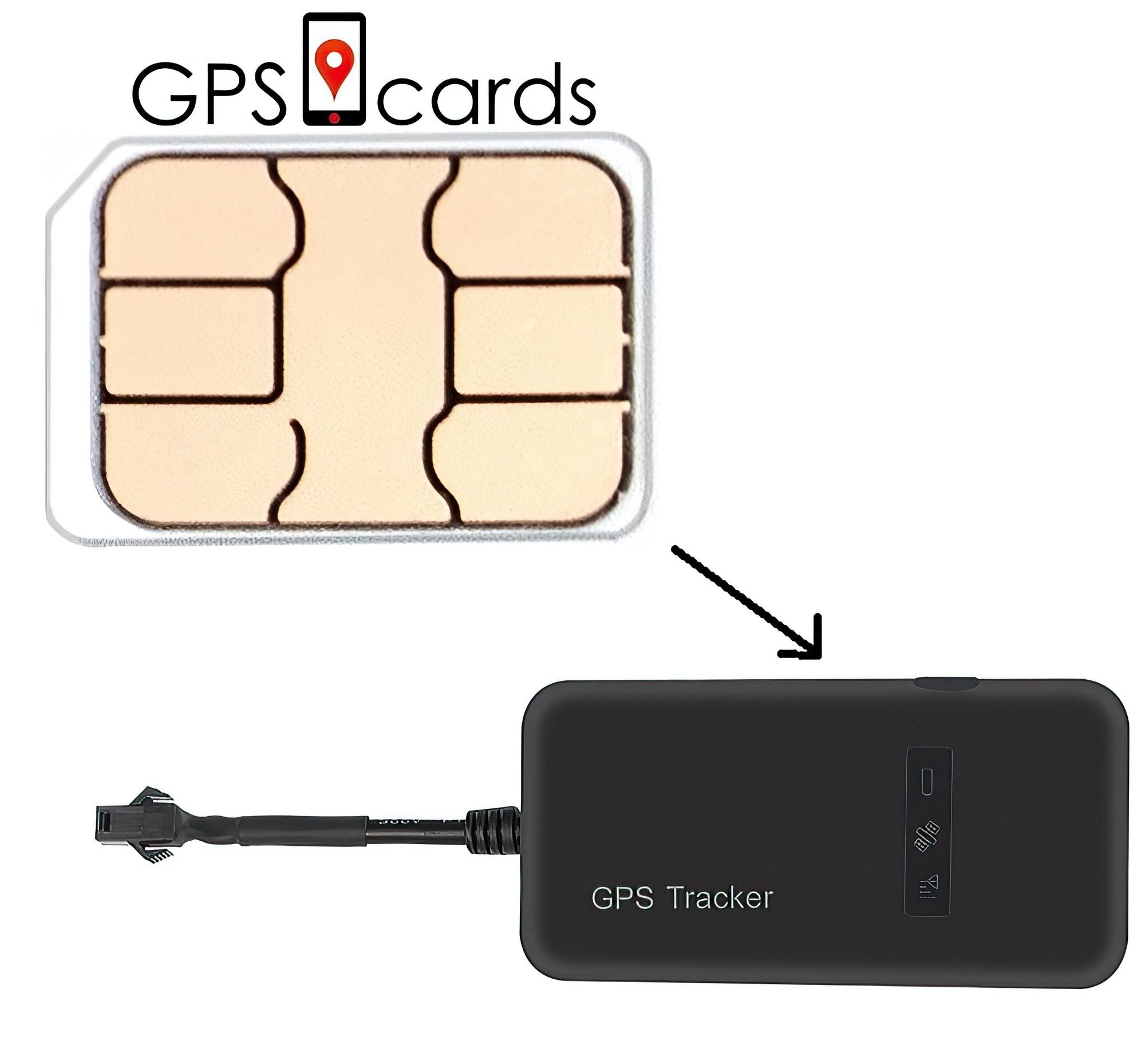 Sim card for GPS-408 Large Battery Tracker with vibration & Movement Alarm