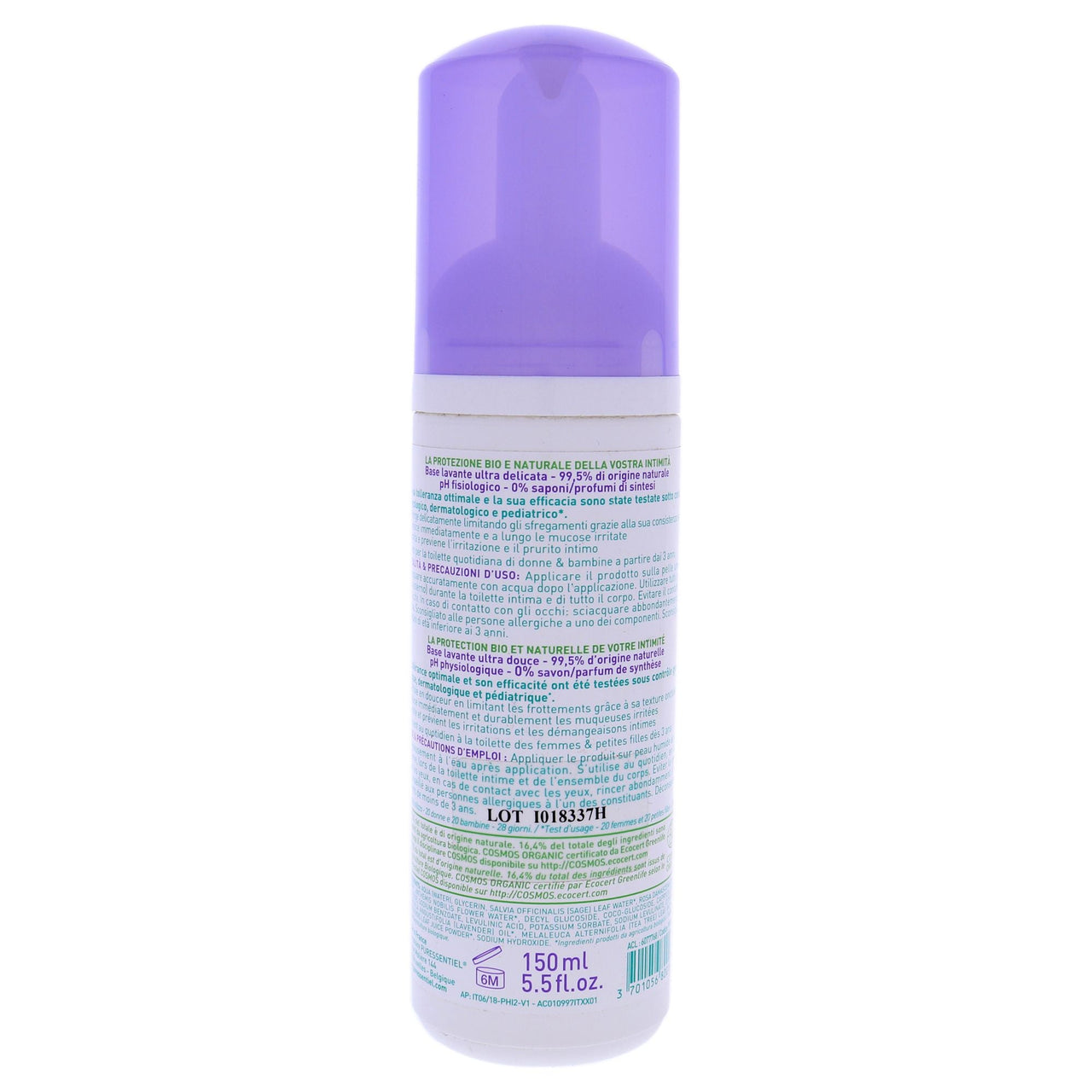 Intimate Hygiene Gentle Cleansing Foam by Puressentiel for Women - 5.5 oz Foam