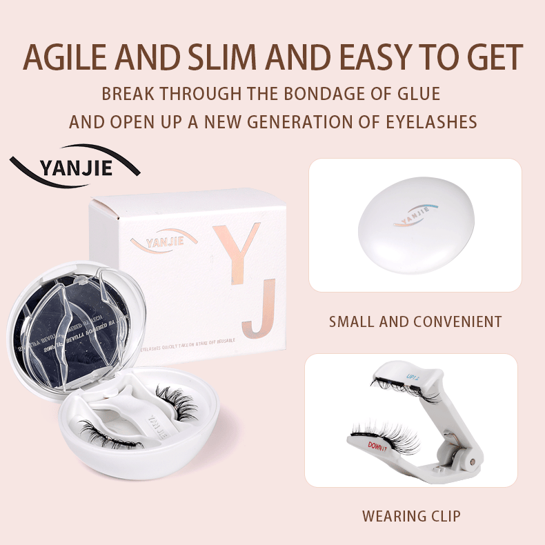 No Glue Soft Magnetic Clip On Eyelashes, Delicate Thin Spaced Natural Reusable Lashes for Daily Bare Makeup