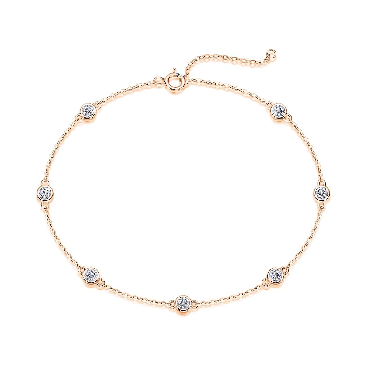 Dynamic Bubble - A fashionable jewelry bracelet and bangle set with Moissanite S925 sterling silver and Platinum-plated diamond