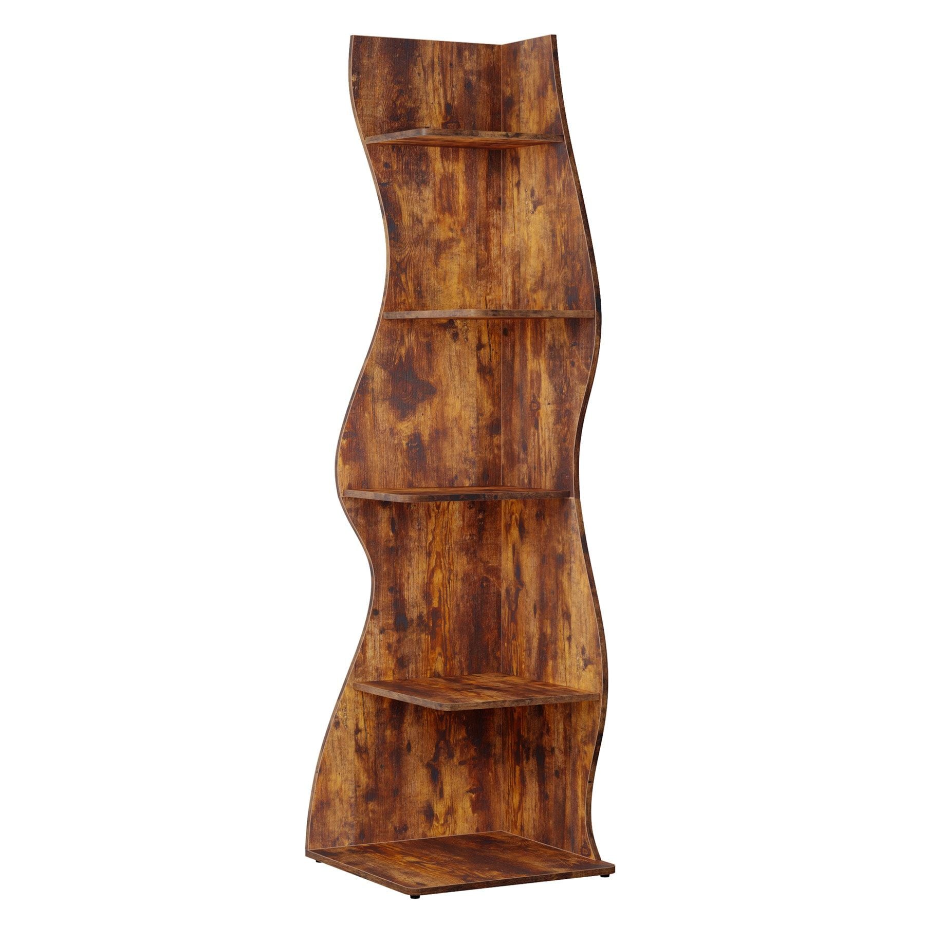 Modern Wall Corner Bookshelf Bookcase