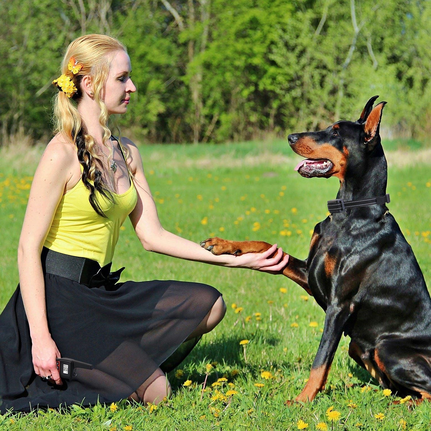 Long-Range Dog Training Collar - 3280FT Waterproof with Vibration, Beep & Shock Features