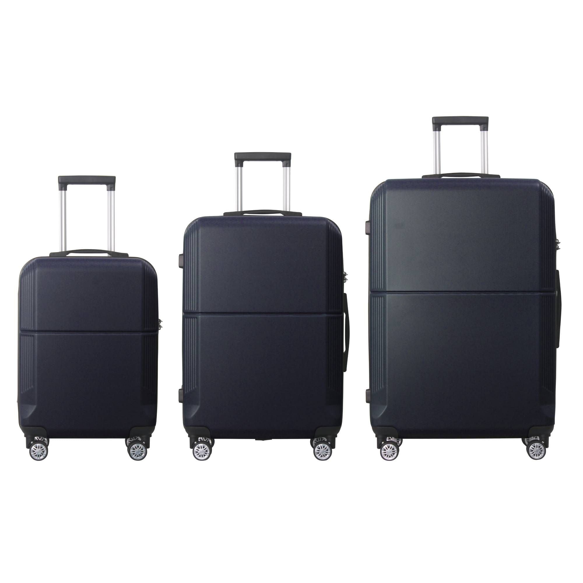 BLUE 3-Piece Premium ABS Luggage Set-20