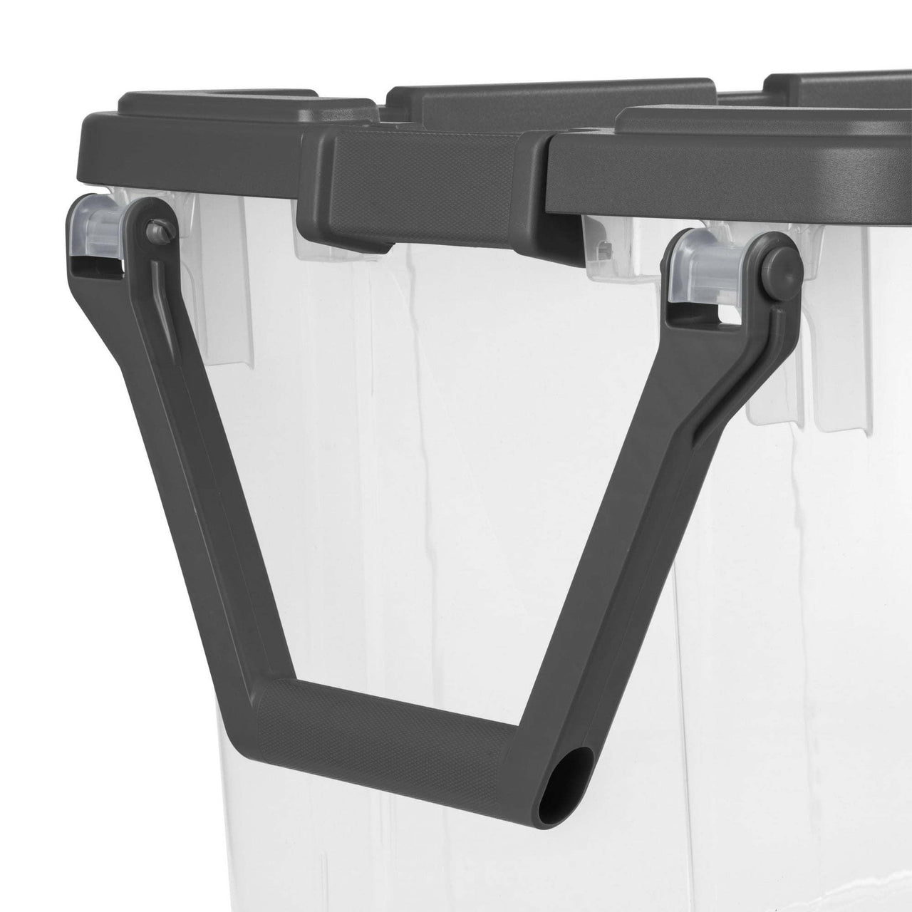 Extra Large Storage Bin, 160 Quart Wheeled Clear Plastic Storage Container with Handle, Gray, Pack of 2