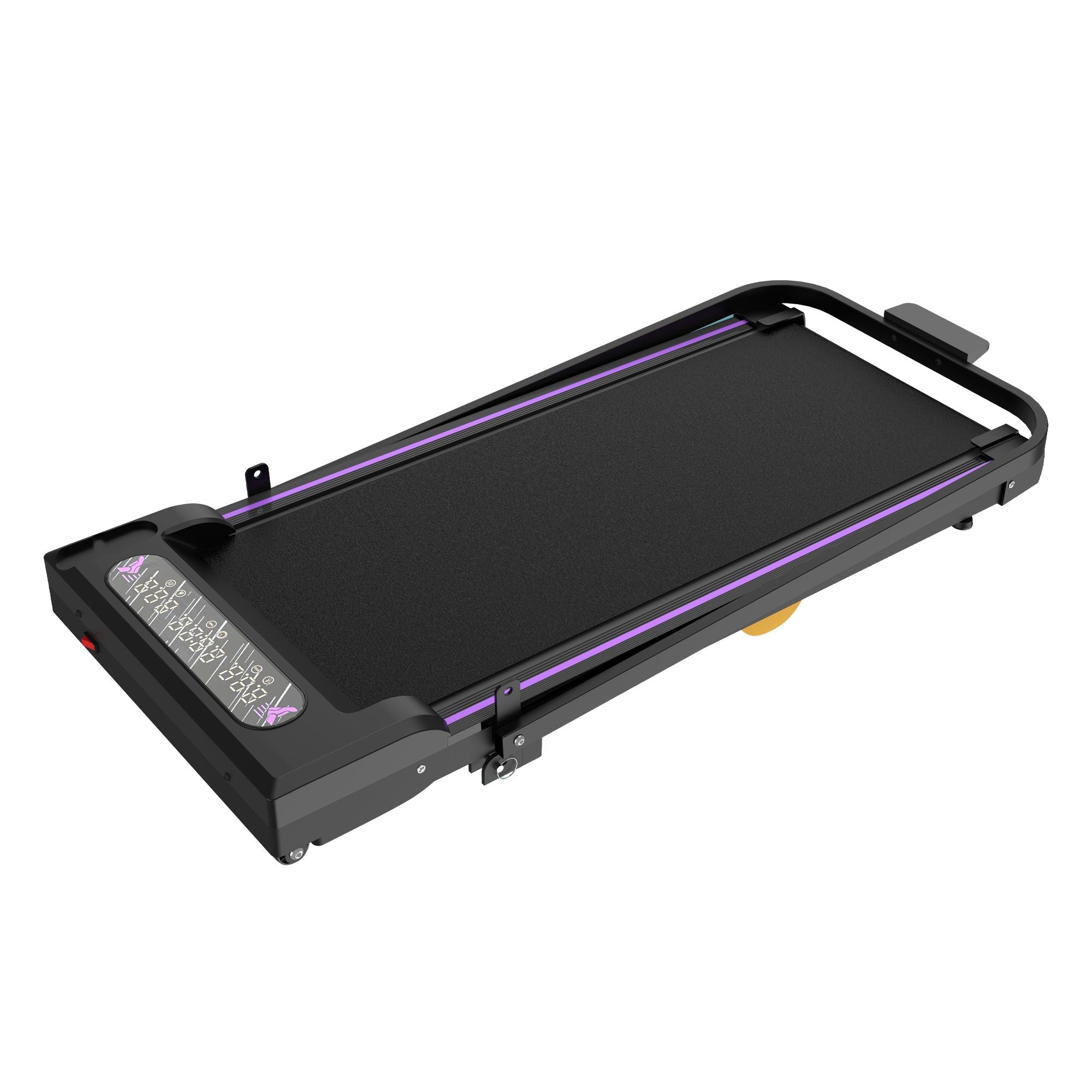 Under Desk Treadmill, Walking Pad, 2 in 1 Portable Treadmill with Handle Remote Control LED Display, Walking Jogging Machine for Home Office Use Black