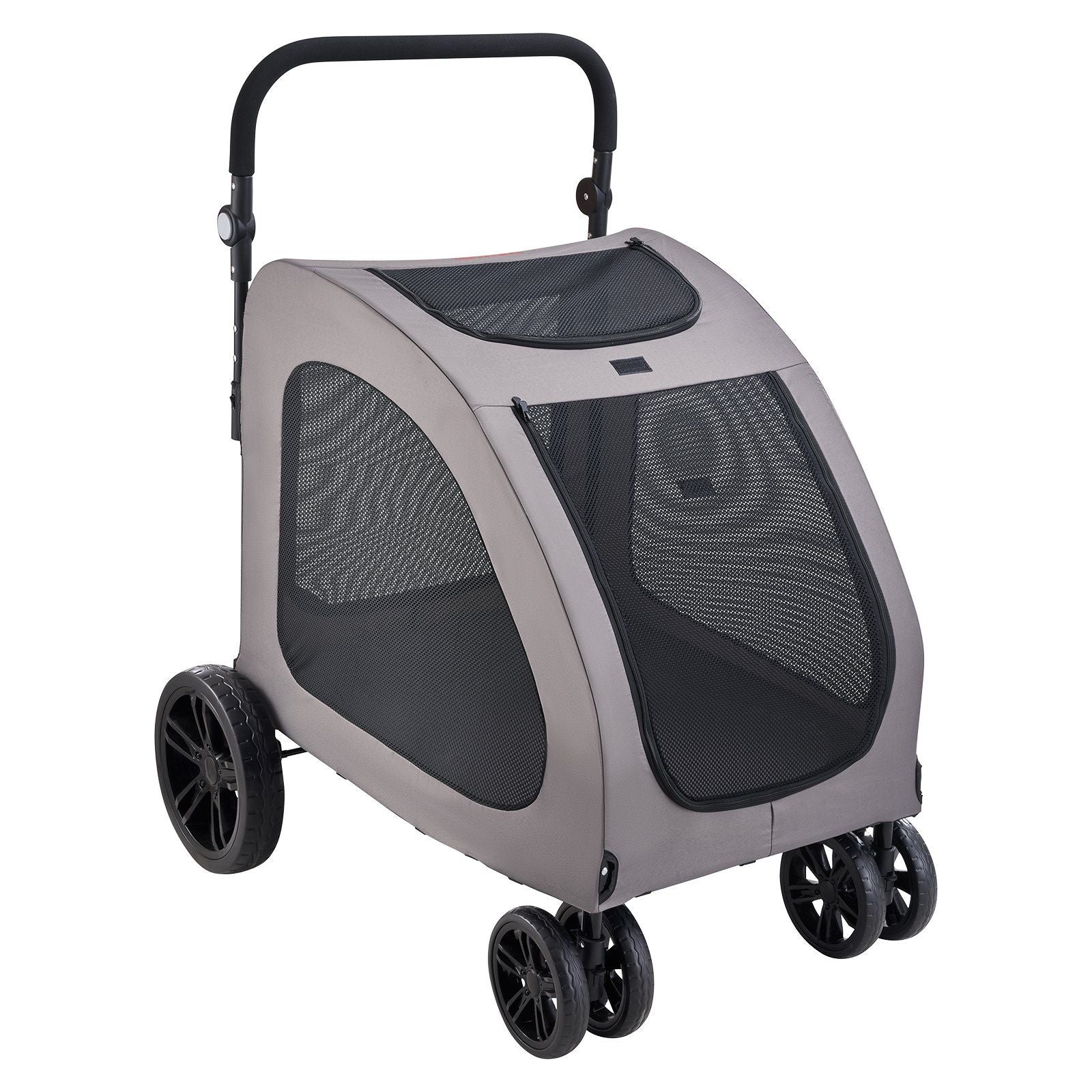 Pet Stroller - 4-Wheels Dog Stroller Carrier 160lbs Weight Capacity Portable