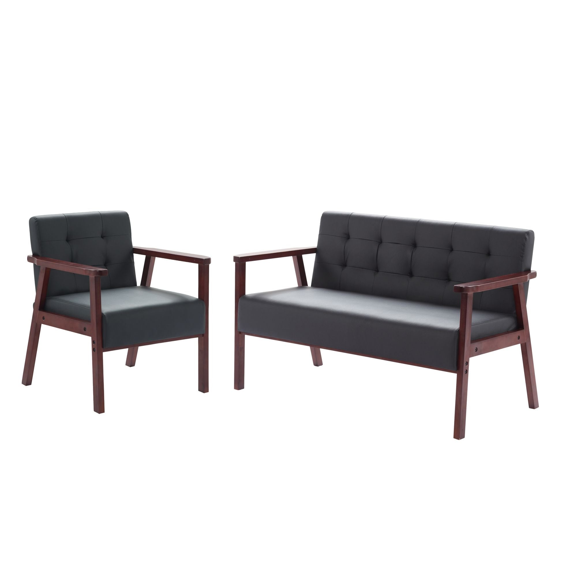 Wood Frame Accent Armchair