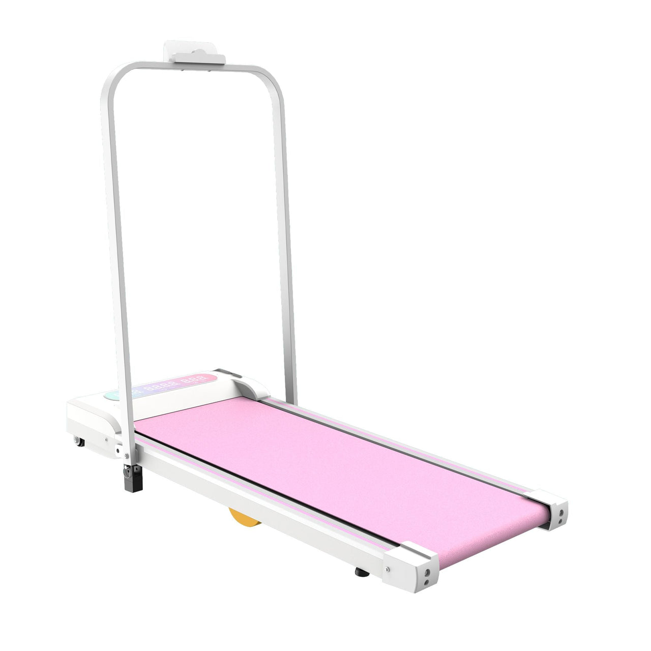 Under Desk Treadmill with Incline, Walking Pad, 2 in 1 Portable Treadmill with Handle Remote Control LED Display, Walking Jogging Machine for Home Office Use Pink