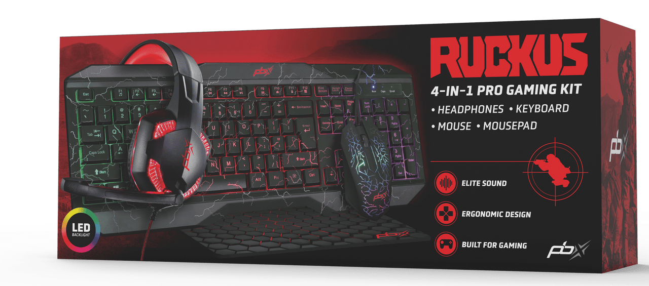 4-IN-1 PRO GAMING KIT HEADPHONES  KEYBOARD  MOUSE - MOUSEPAD