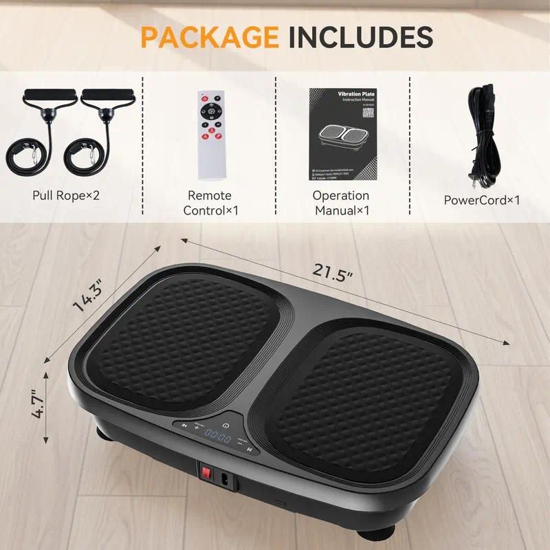 Vibration Plate Exercise Machine for Home Gym, Whole Body Workout Fitness Platform for Weight Loss, Balance Training
