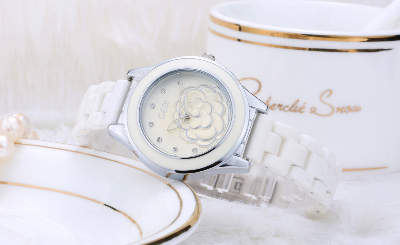 Trendy Fashion Waterproof Ladies Ceramic Watch (See size chart where applicable)