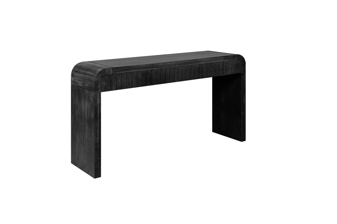 59'' Vintage Crafted Entryway Table,Two Hidden Handle Drawers,Farmhouse Console Table ,Easy Assembly, for Entrance & Dinning Room & Living Room & Hallway (Antique Black)