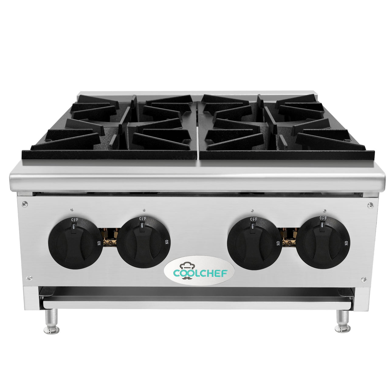 100,000 BTU Commercial Gas Hot Plate 4 Burner NG LP