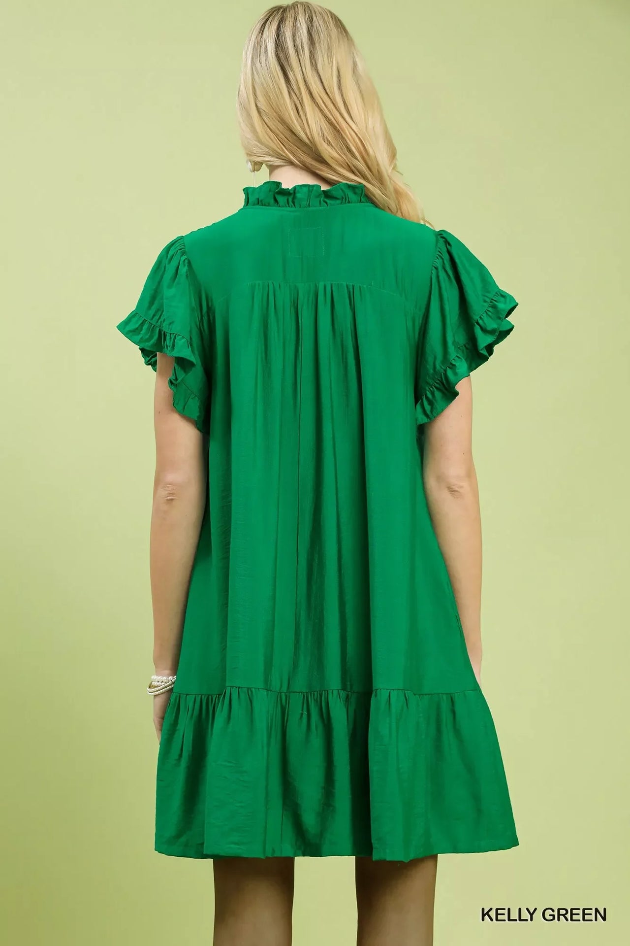 Umgee Smocked Ruffle Babydoll Mini Dress
