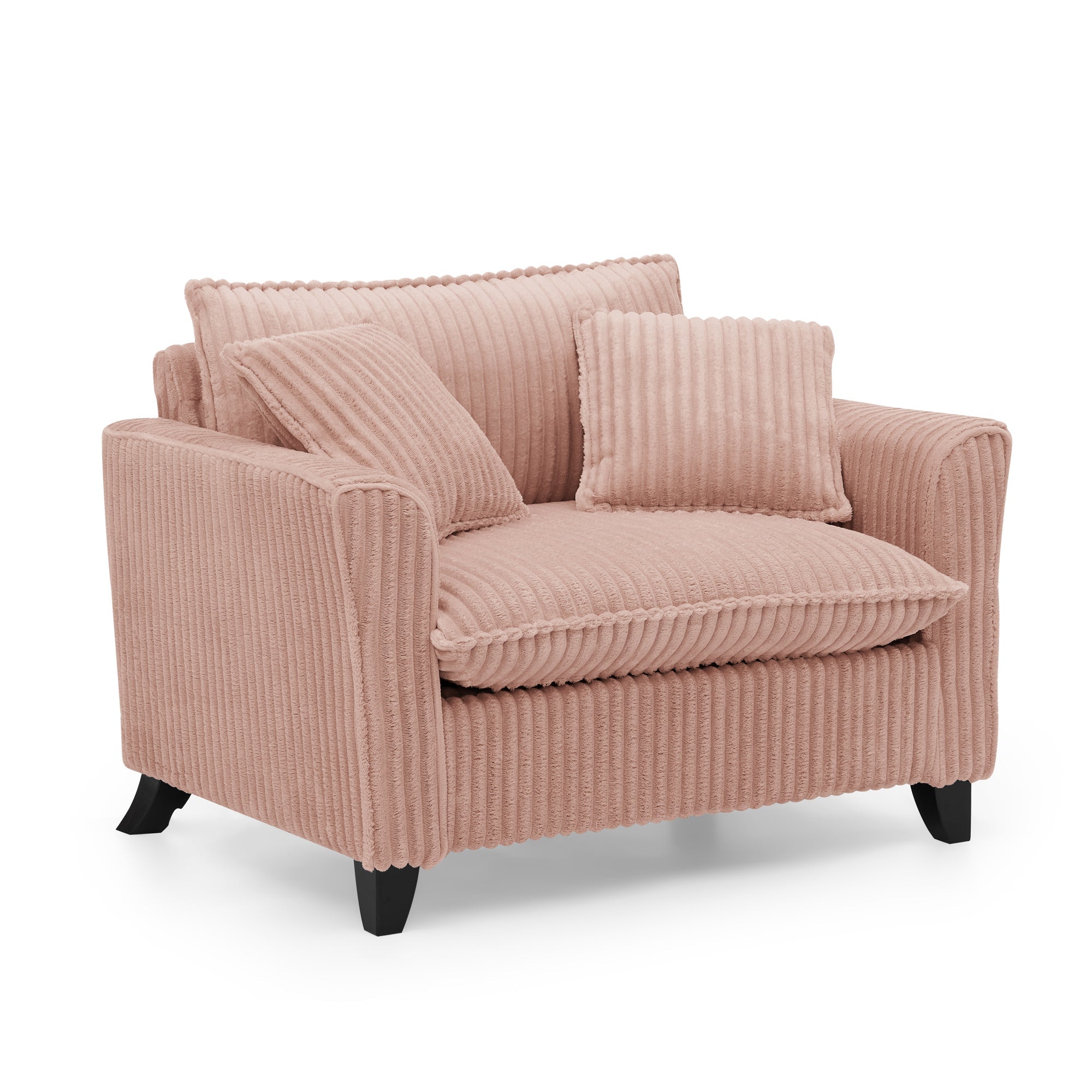 Lazy sofa chair, comfortable single-person sofa chair, with a backrest and soft seat cushion, having armrests on both sides, suitable for living room and bedroom - Pink