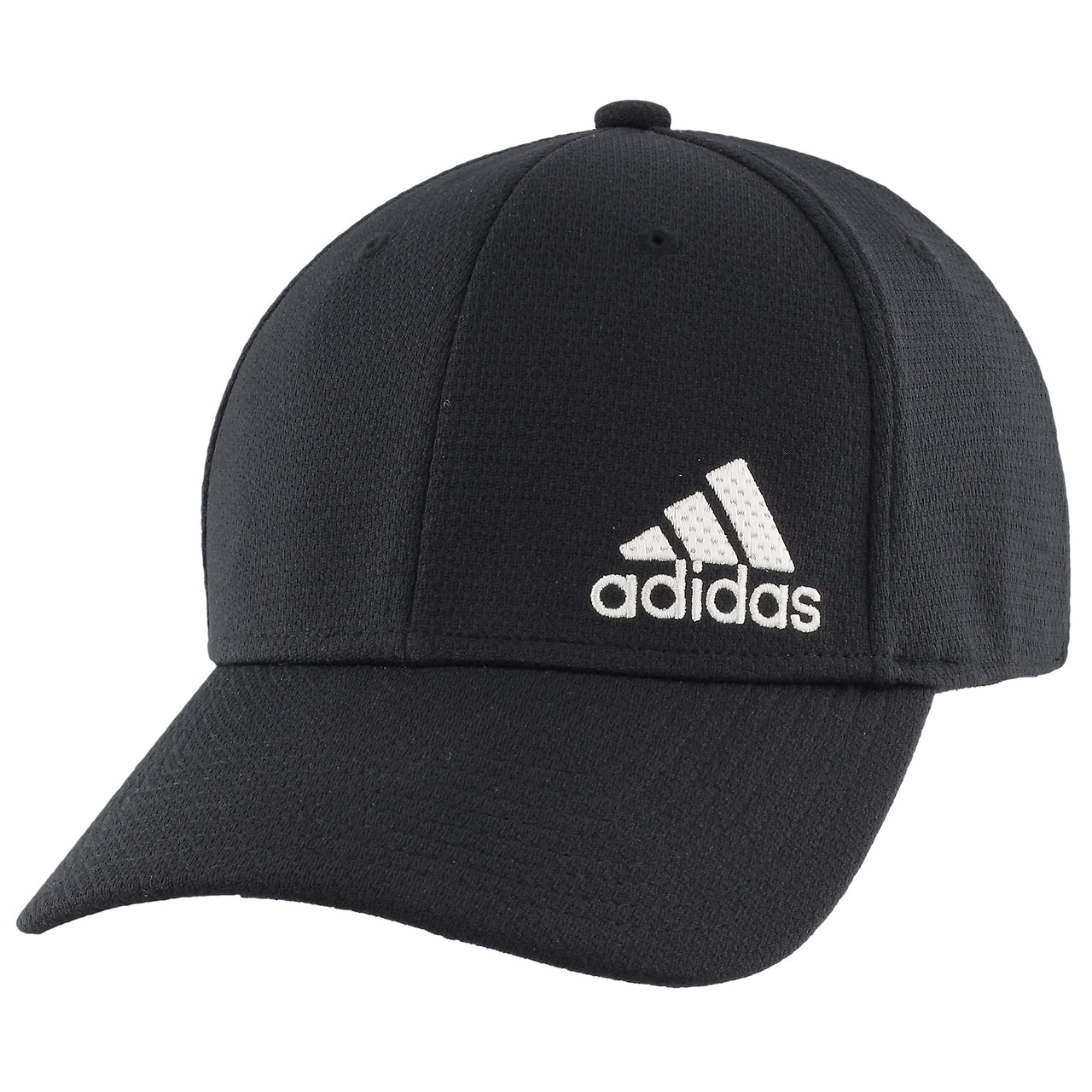 adidas Mens Release 2 Structured Stretch Fit Cap Black/White Large-X-Large