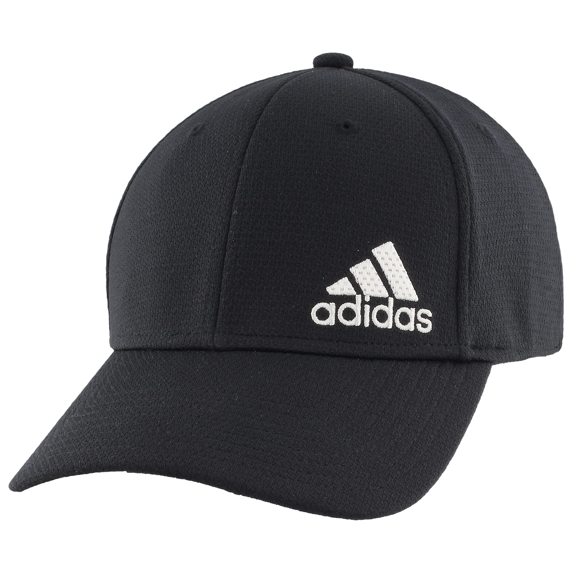 adidas Mens Release 2 Structured Stretch Fit Cap Black/White Large-X-Large