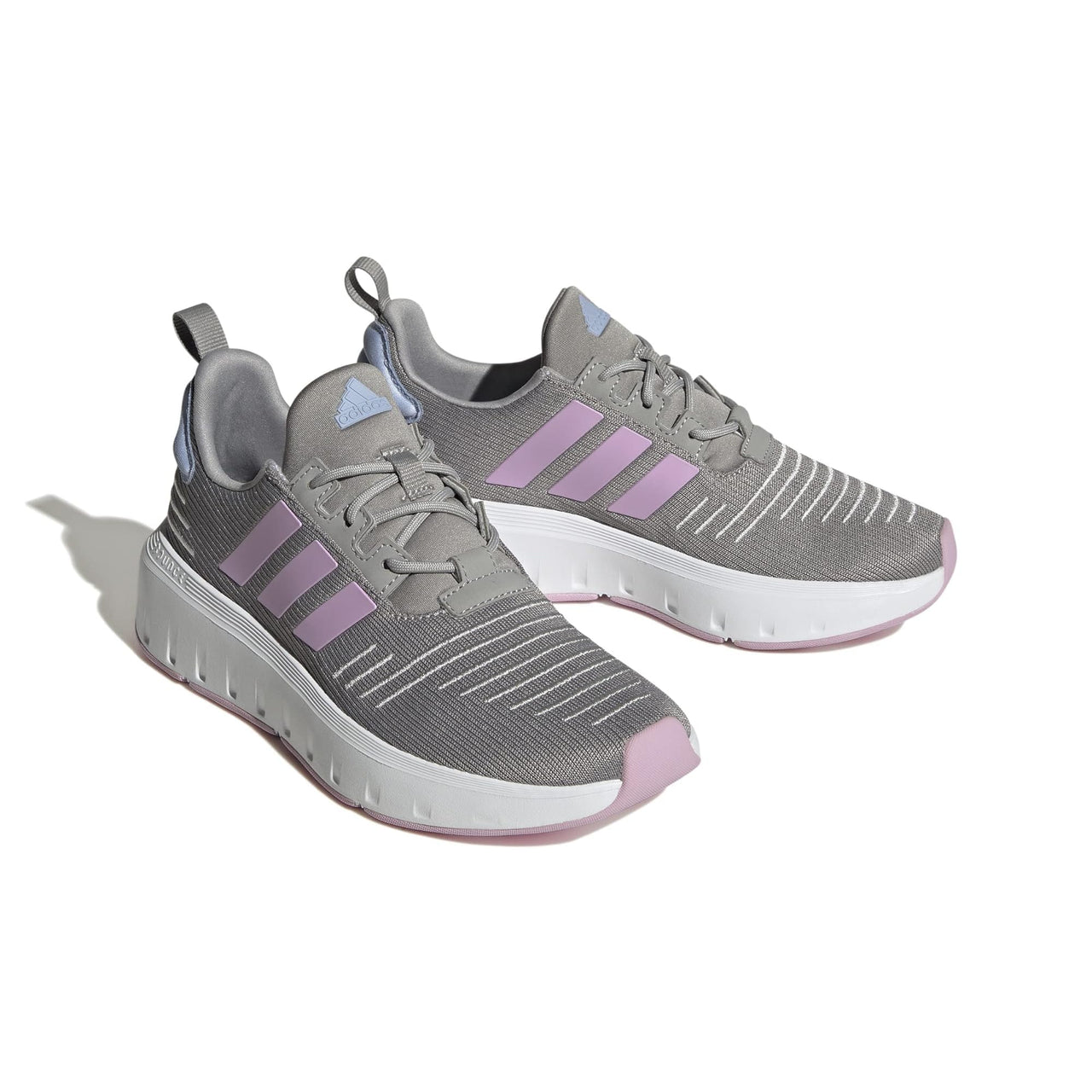 adidas Girls Swift Run 23 (Big Kid) Medium Grey Heather Solid Grey/Bliss Lilac/Blue Dawn 5 Big Kid M
