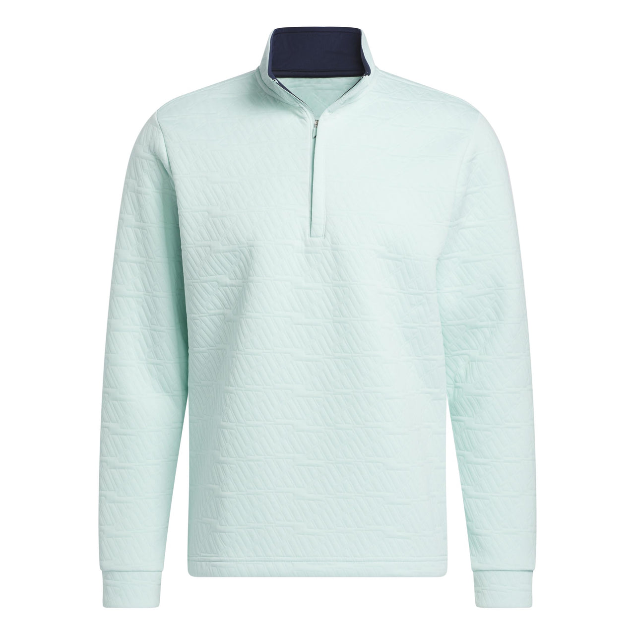 adidas Mens DWR Quarter Zip Pullover Semi Flash Aqua Small