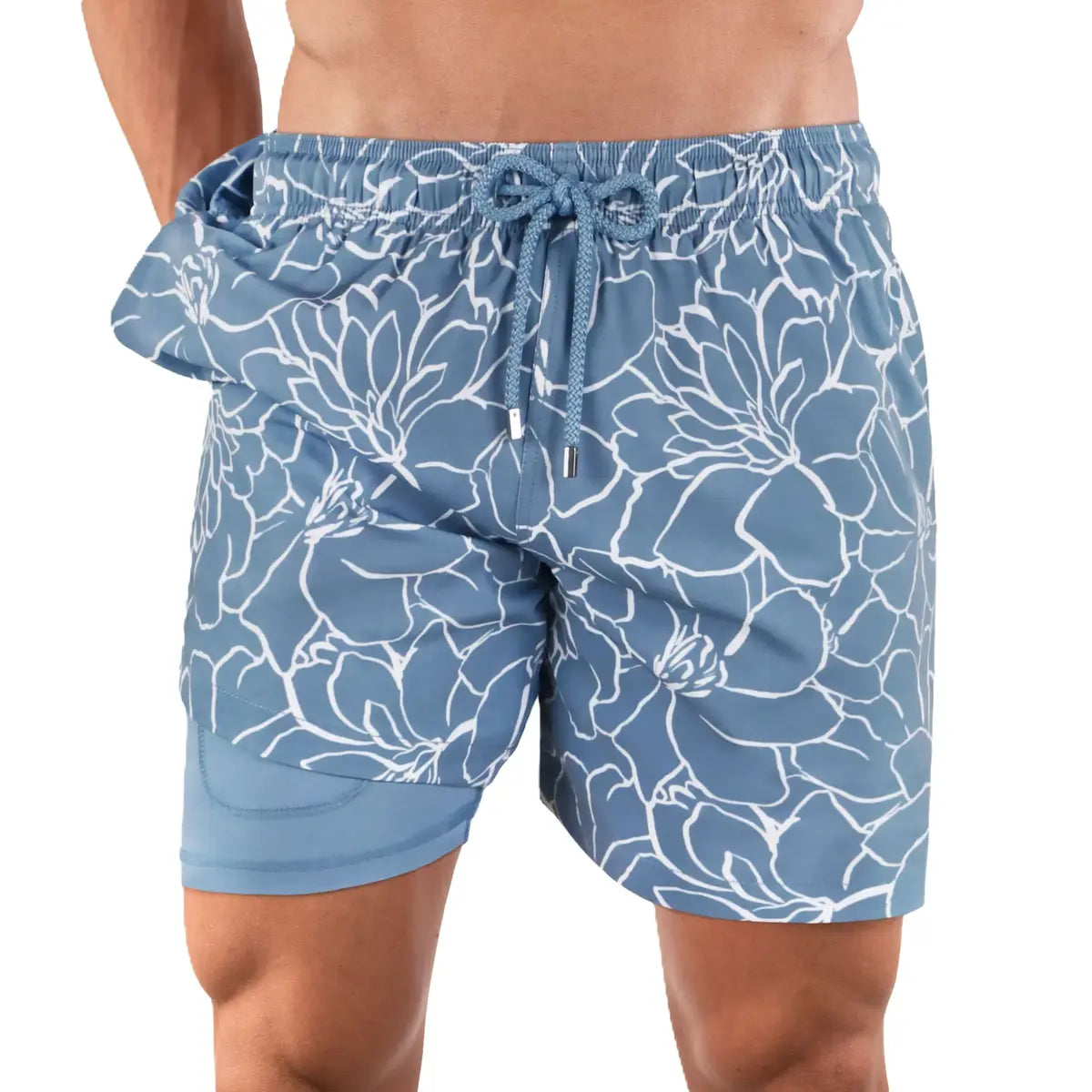 Men’s Premium Compression-Lined Hybrid Shorts – Early Bloom