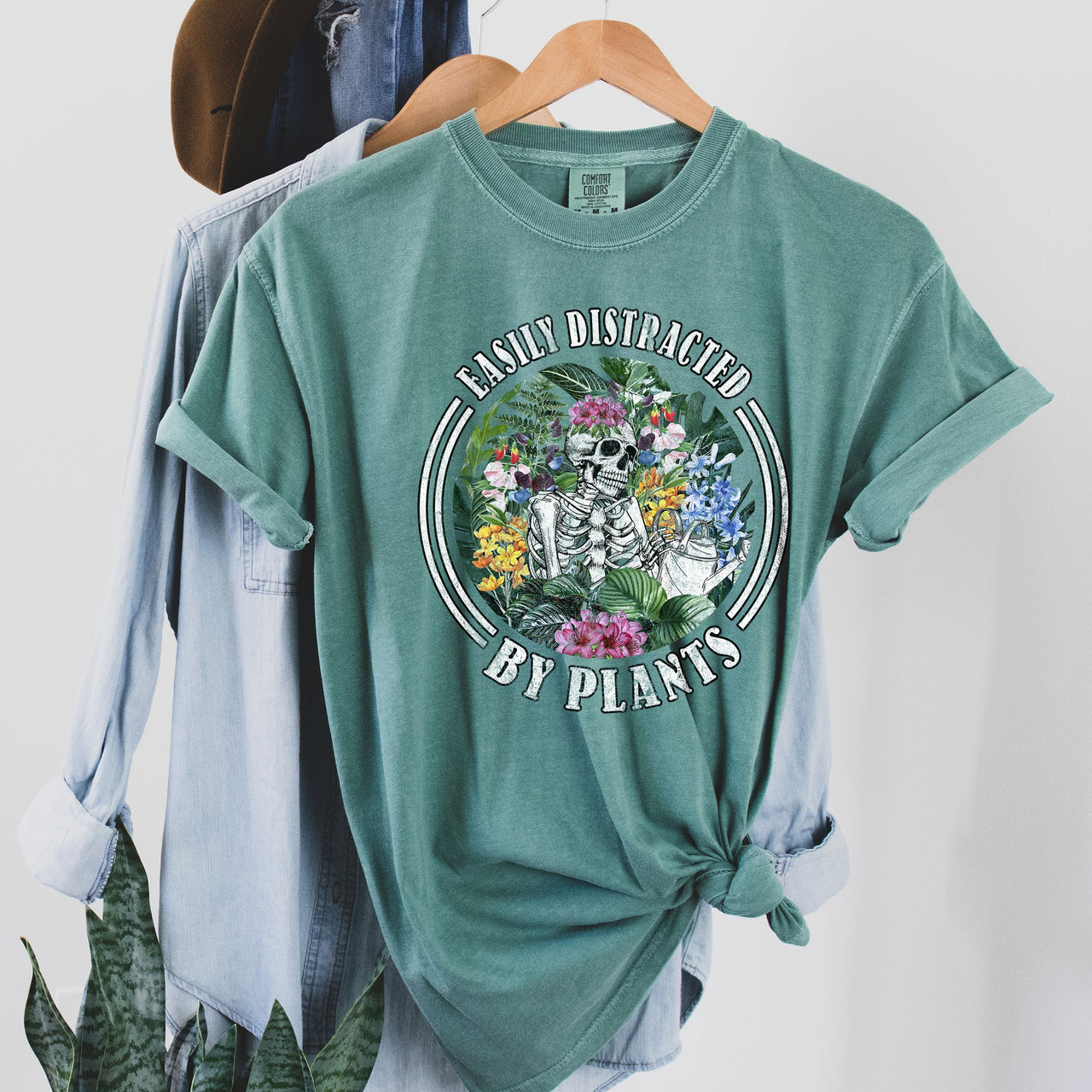 Easily Distracted By Plants Comfort Colors Tee