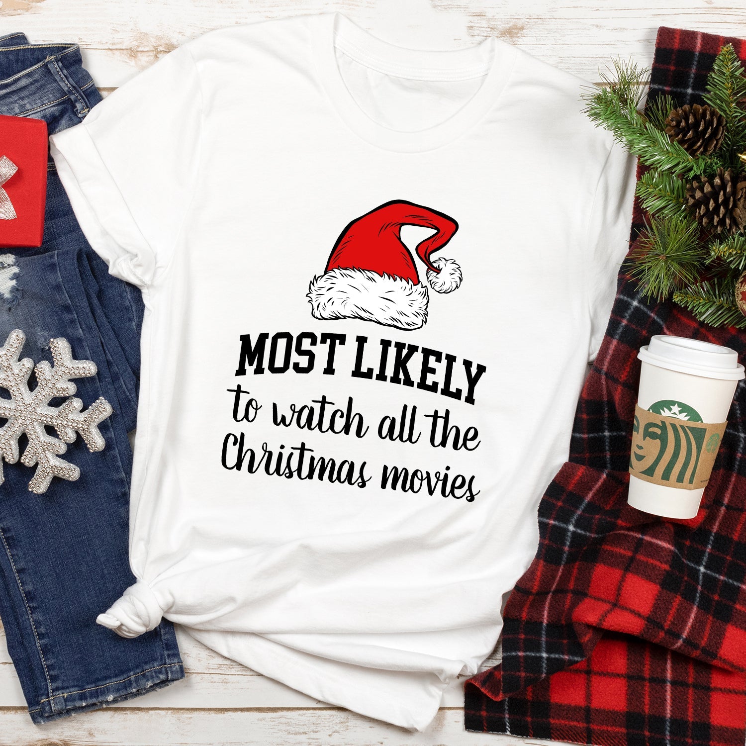 Most Likely To Christmas Family Holiday Memories And Cozy Gatherings Comfort Colors Tee