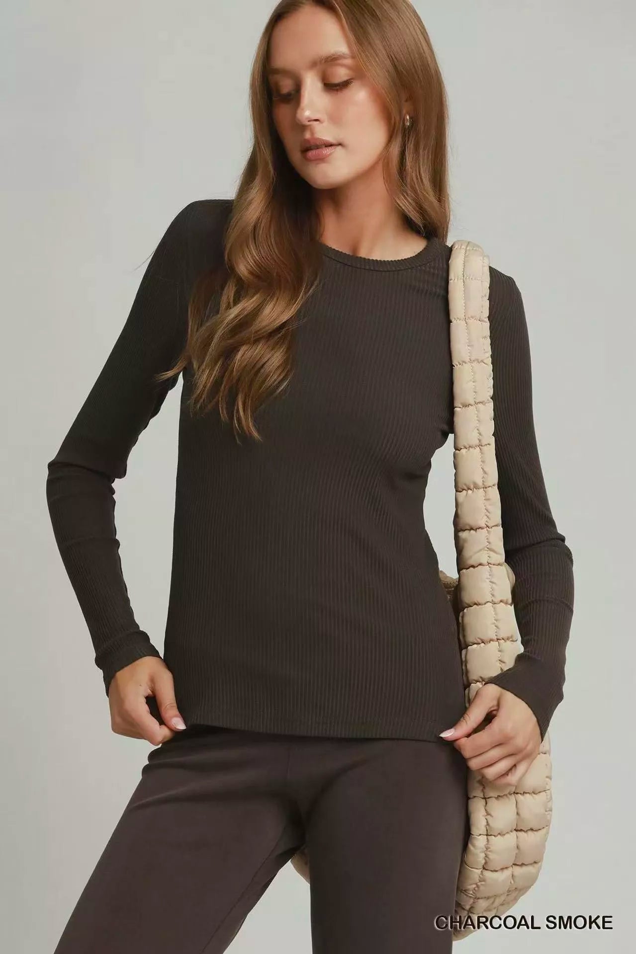 Umgee Brushed Rib Long Sleeve Top