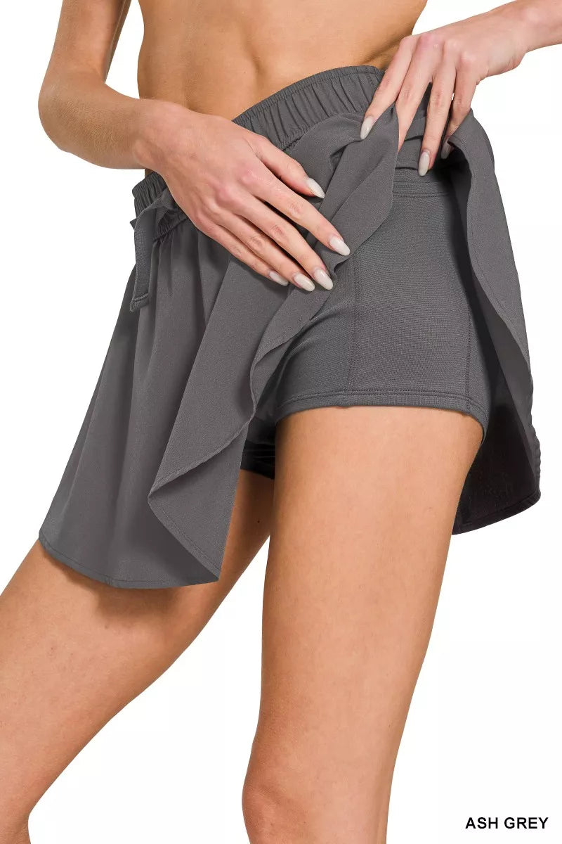 Zenana Soft Woven Active Skorts