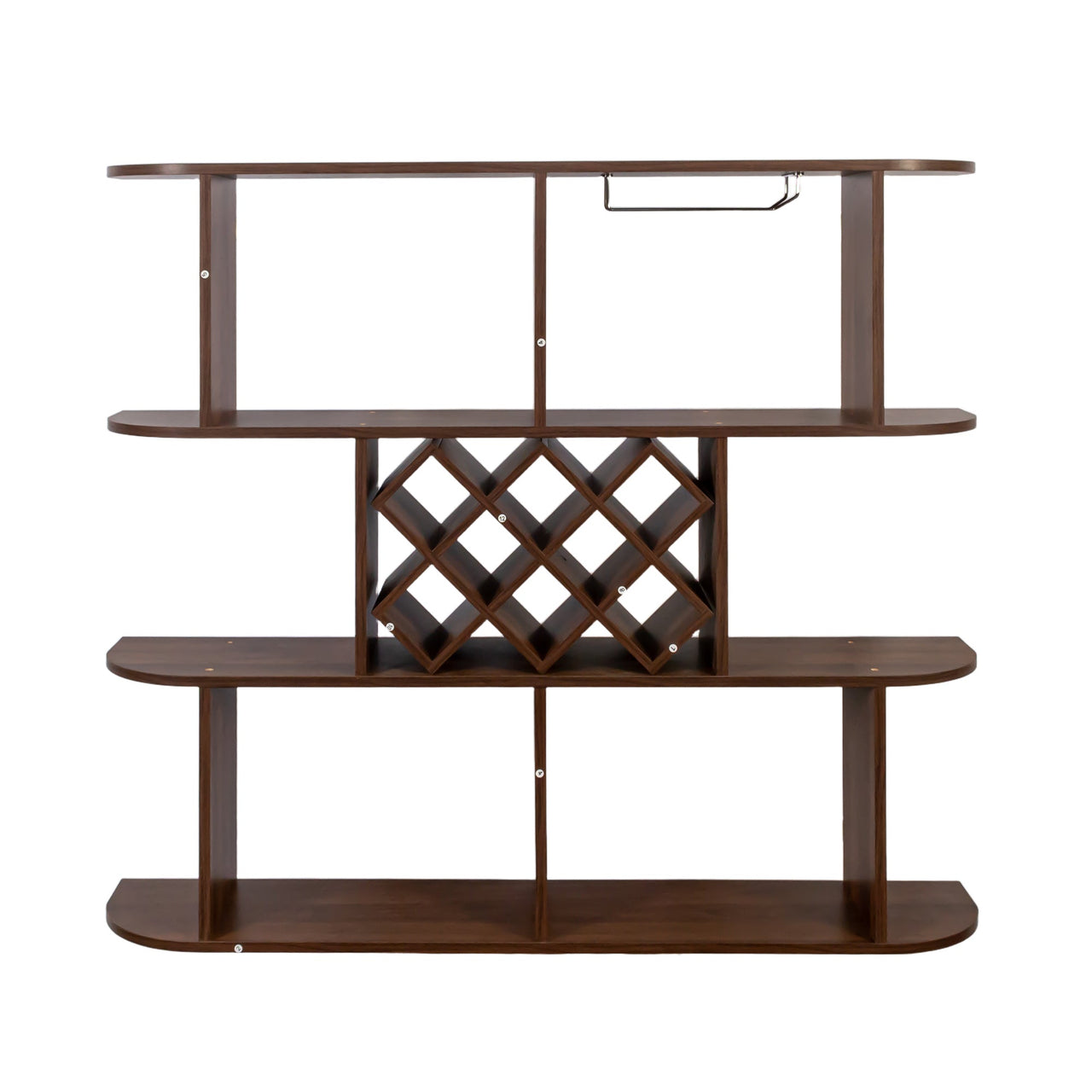 Large Wall Mounted 3 Tier  Rustic Bottle Wine Rack,Multifunctional Wooden Wall Mounted Wine Rack,Storage Rack with Wine Glass Holder,mounted wall Storage winerack Rack for Home Bar Dining Room Decor