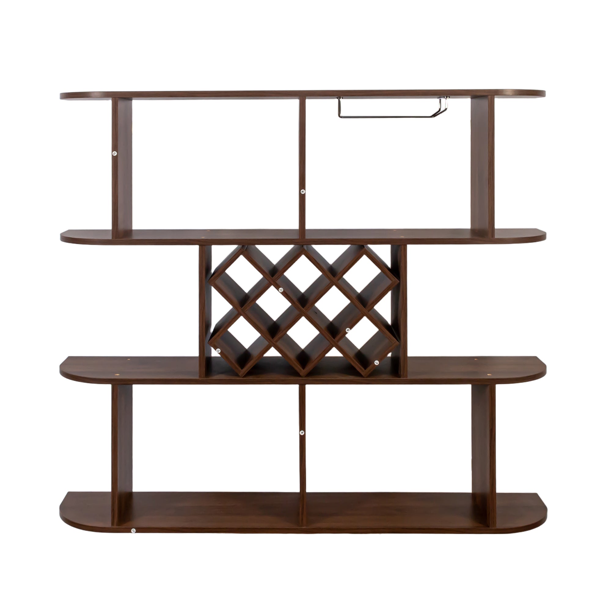 Large Wall Mounted 3 Tier  Rustic Bottle Wine Rack,Multifunctional Wooden Wall Mounted Wine Rack,Storage Rack with Wine Glass Holder,mounted wall Storage winerack Rack for Home Bar Dining Room Decor