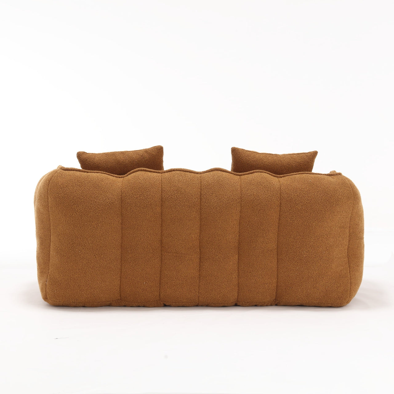 Cozy Beanbag Chair with High Resilience Foam Core for Two - Yellow Chenille, 66x35x25 inches