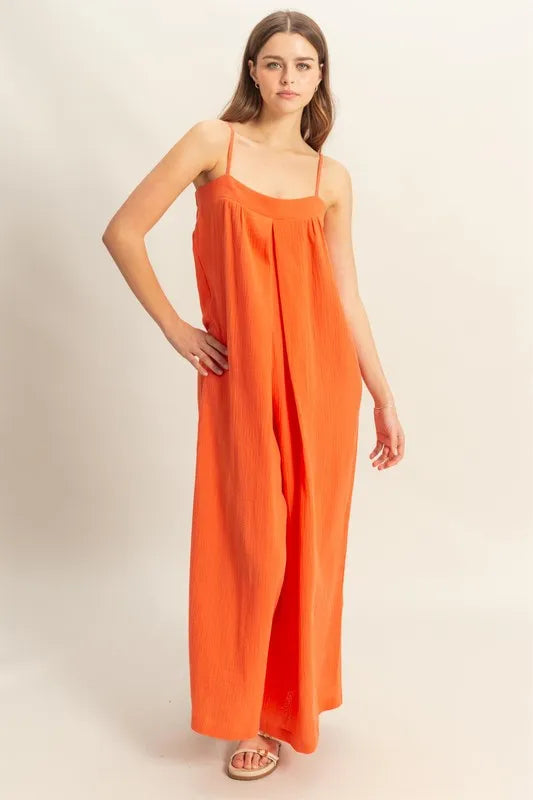 HYFVE Double Gauze Super Flowy Cami Jumpsuit