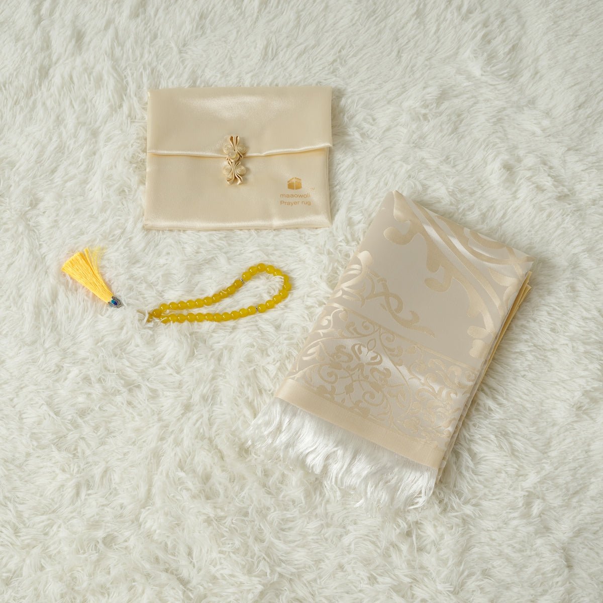 Eco-Friendly elegant Prayer Mat & Tasbeeh sets(MR066)