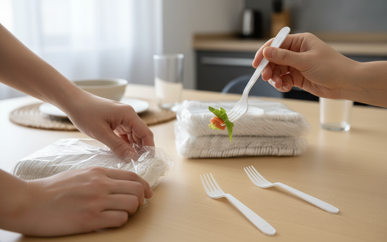 Royalty White X-Heavy Weight PP Fork, 10 Sleeves of 100 Forks (1000/cs)