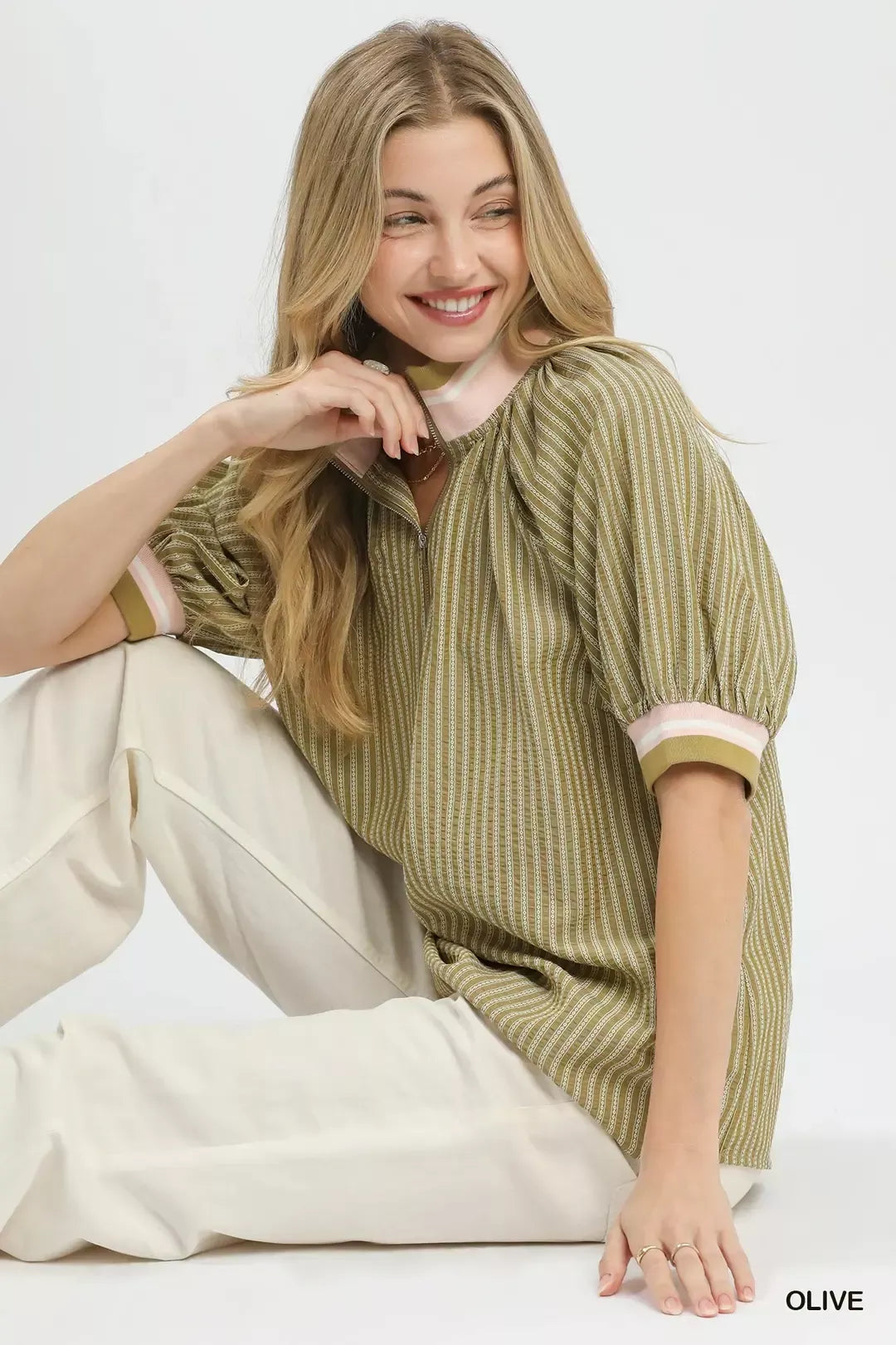 Umgee Botanical Print Blouse